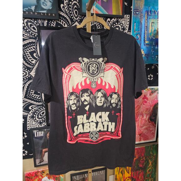 Rare Y2K 2000 Vintage Black Sabbath Band Tee Slight Fade Large - Picture 1 of 7